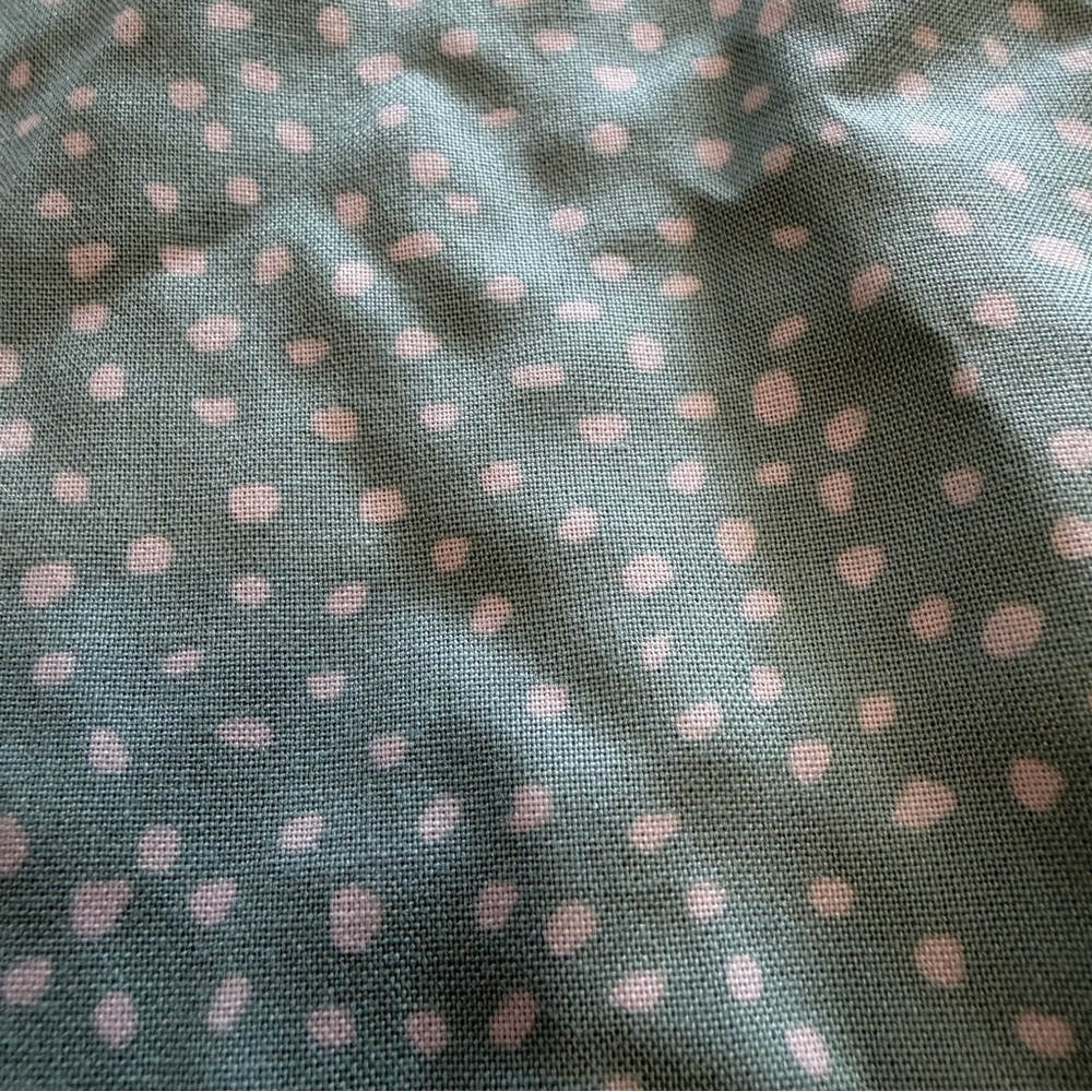 Jessica Simpson Seafoam Polka Dot Smocked Wide Leg Jumpsuit w/Pockets Size S - Picture 9 of 16